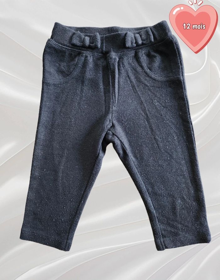 Pantalon noir fille 12 mois