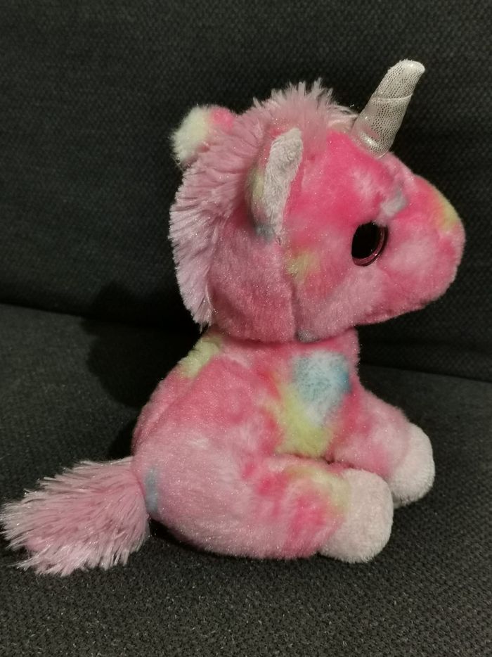 Peluche licorne rose aurora - photo numéro 4