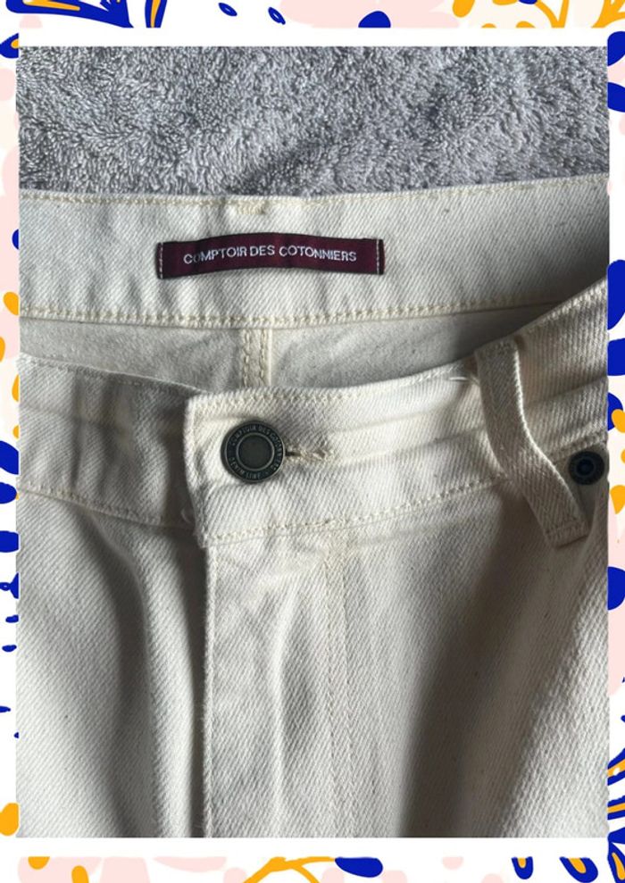 Jean blanc cassé à texture discrète – Comptoir des Cotonniers – Taille US 32 / EU XL - photo numéro 3