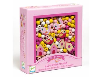 Perles bois - oiseaux Djeco - 450 perles