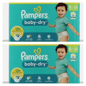 Lot de 216  Couches Pampers Baby Dry 13-18KG Taille 6 Neuf