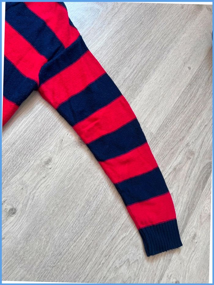 Pull torsadé Femme Chaps Rouge et Bleu marine Taille L - photo numéro 9