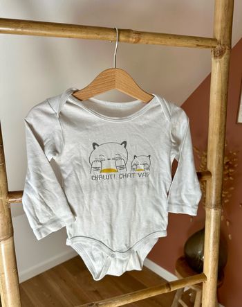 🍁 Bodie blanc chat gemo 18 mois 🍁