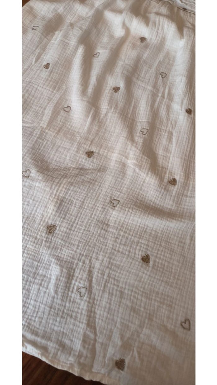 Robe mi-longue gaz de coton brodé été xxl - photo numéro 3