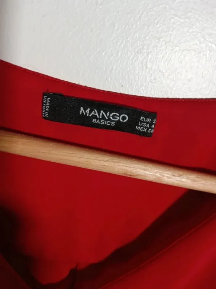 Blouse rouge Mango 36 - photo numéro 3