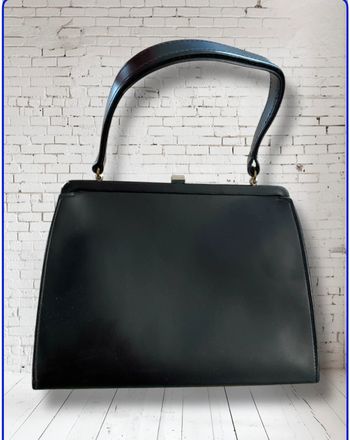 Sac à main rétro noir