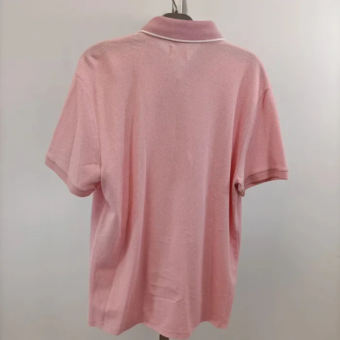 Polo homme rose clair col chemise boutons- taille M- CMT A333 - photo numéro 2