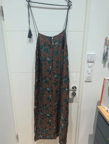 Robe longue jungle léopard