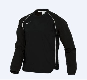 Nike Coupe-vent Noir Enfant taille XL 13/15 ans Doublé tissu Mesh respirant Ouvertures d'aérations Sponsorisé au dos  NEUF