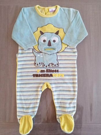 Pyjama Triceratops Pommette 3 mois