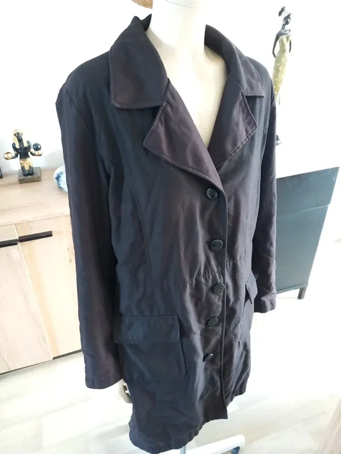 Manteau long noir L/XL - photo numéro 3