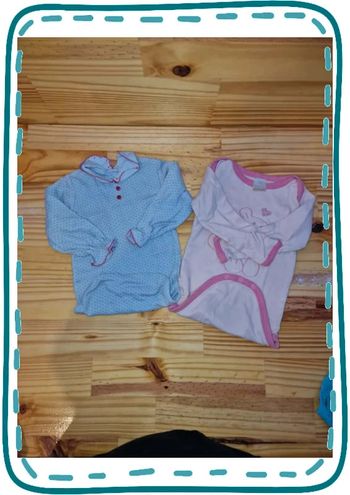 Lots de 2 bodies 12 mois