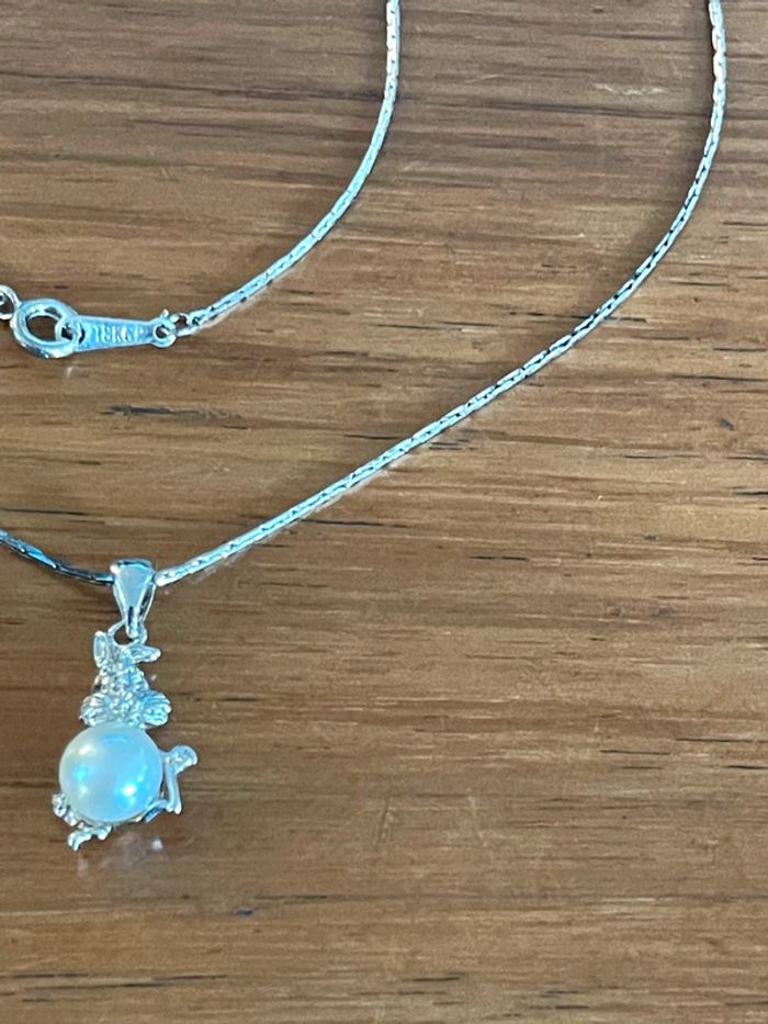 Collier avec pendentif lapin et perle - photo numéro 9