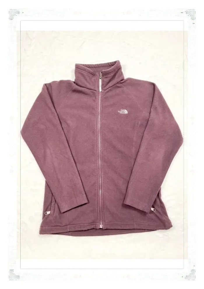 The North Face polaire bordeaux femme taille L full zip polyester - photo numéro 2