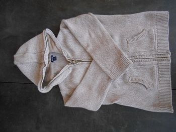 Gilet à capuche beige garçon 3 ans