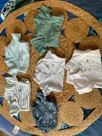 Lot de 6 Bodies bébé 3 mois été