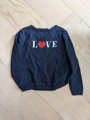 Pull okaidi 4 ans love chat