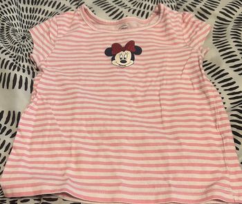Tee-shirts rose rayé Minnie