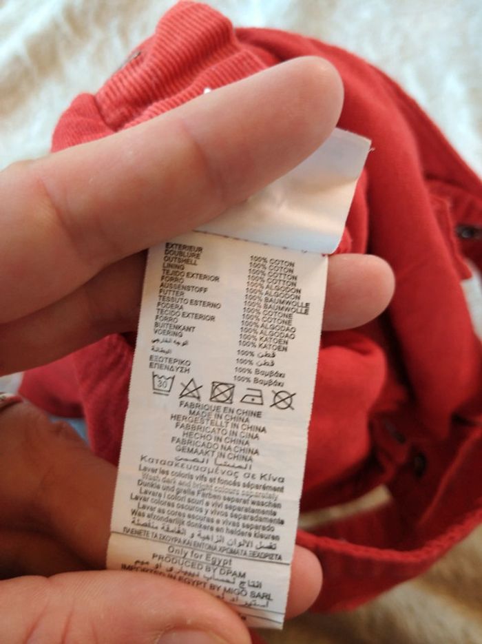 Salopette velours Garçon 6 mois Dpam 100% coton - photo numéro 8