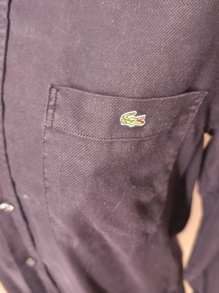 Chemise Lacoste Femme Taille 38 Bleu - photo numéro 5
