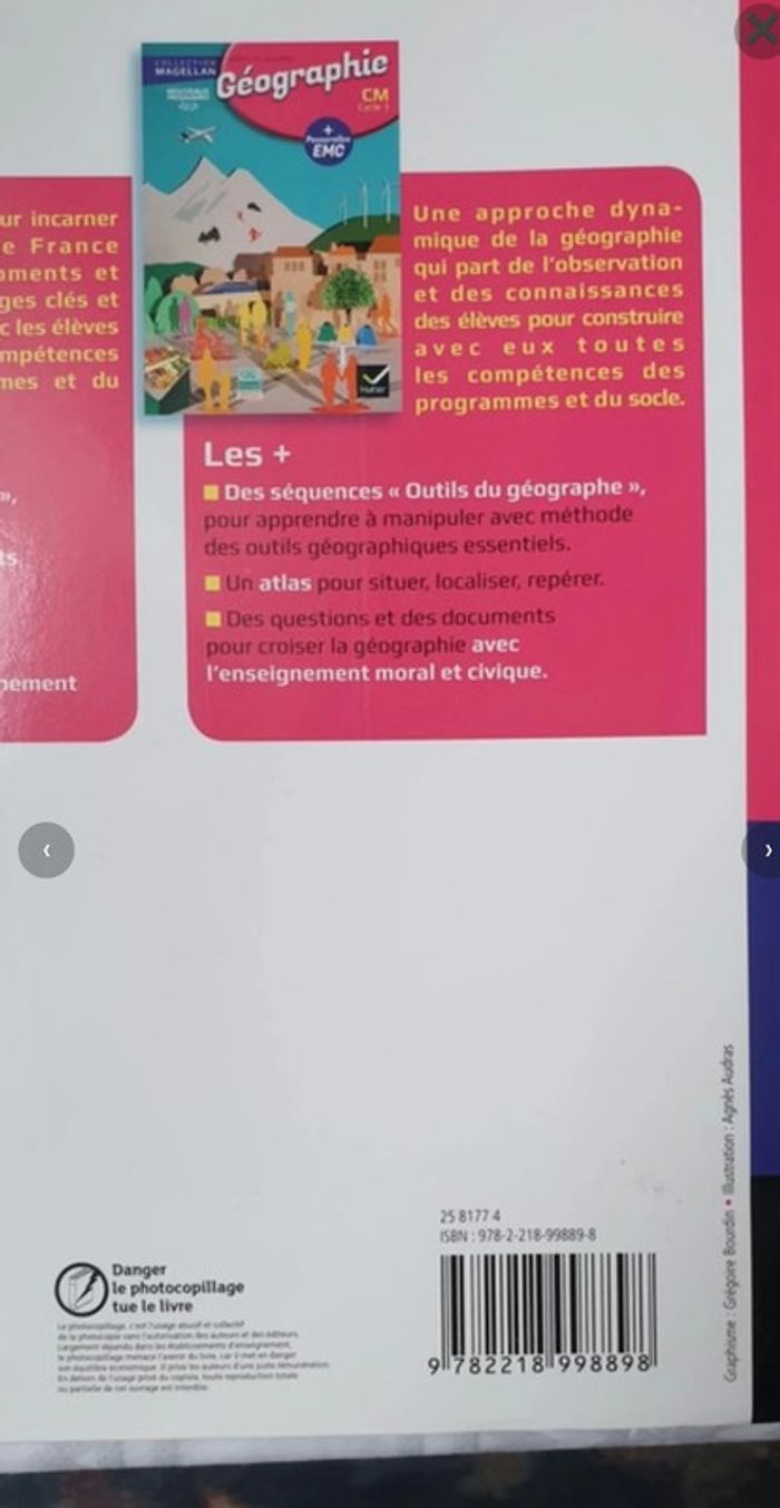 Géographie CM cycle 3 magellan Hatier - photo numéro 4