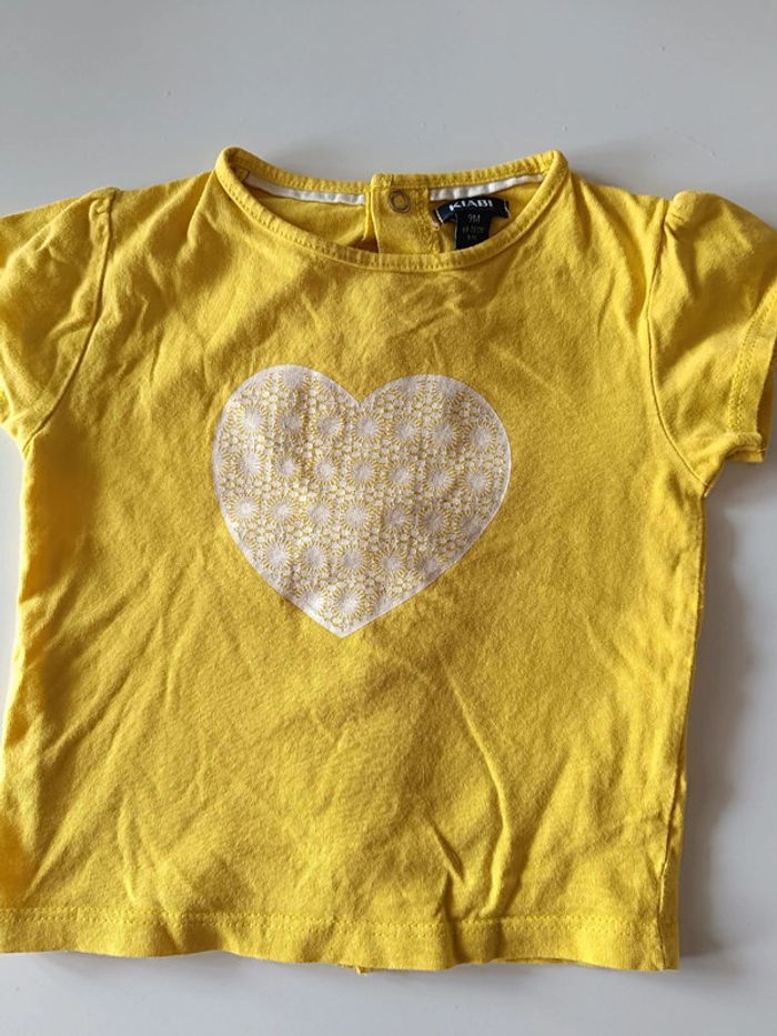 T shirt jaune 9mois