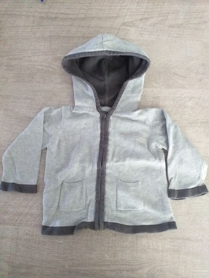 Gilet à capuche TAO garçon 6 mois