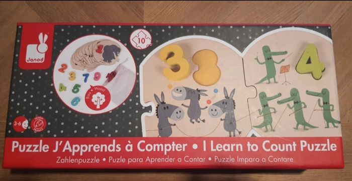 Lot de 2 puzzles Janod pour apprendre les chiffres et les lettres. - photo numéro 8