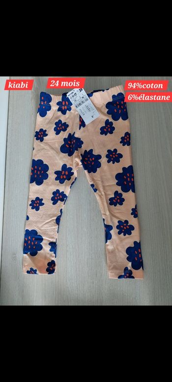 Leggin à fleur fille 24 mois