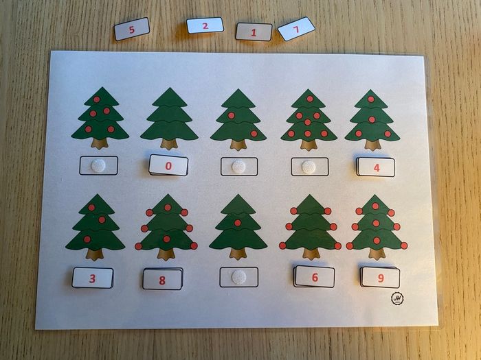 Fiche Montessori : Spécial Noël : Les chiffres - photo numéro 2