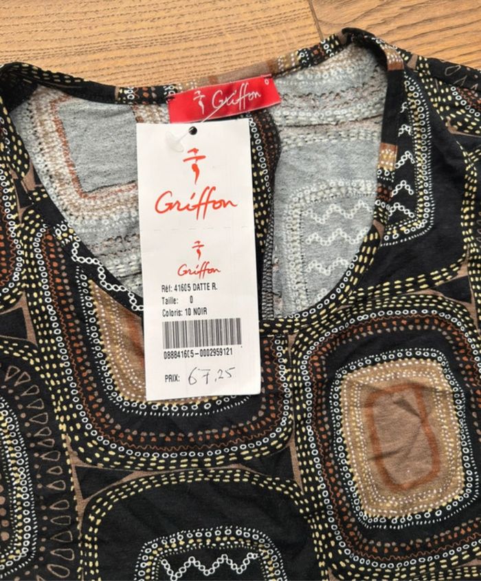 Robe style ethnique - Marron et noir - Griffon - T.36 - photo numéro 4