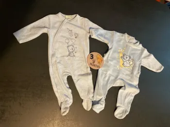 Lot de 2 pyjamas velours bleus