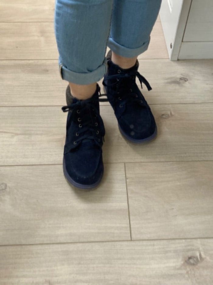 Bottines bleues marine