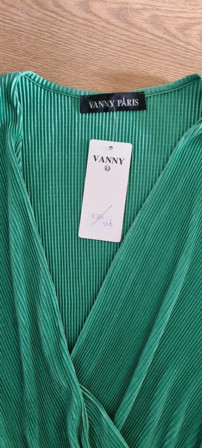 Robe d'été verte à pli, taille unique - photo numéro 4