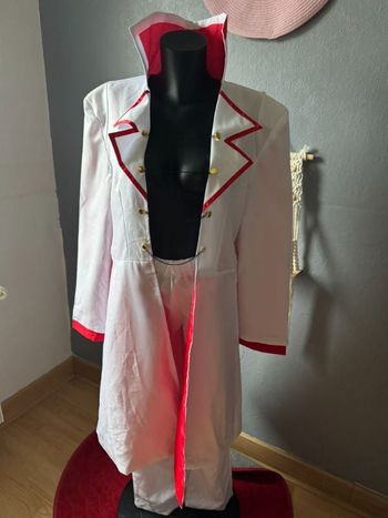 Costume blanc et rouge "Cosplay" unisexe