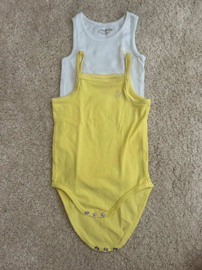 Lot de 2 bodys bretelles mixte- 9 mois - orchestra