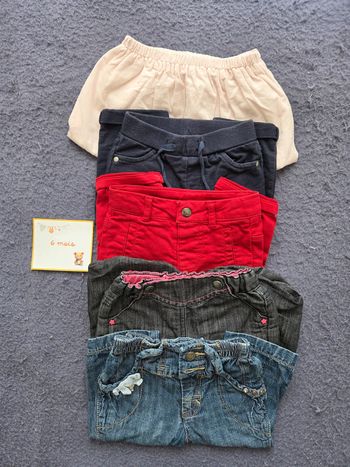 Lot pantalons fille 6 mois