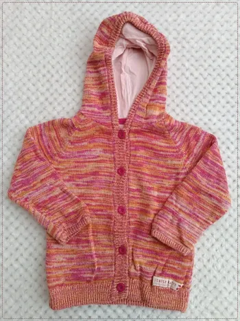 🔸Gilet Veste colorée Fille Mon Cœur – 6 Mois 🔸