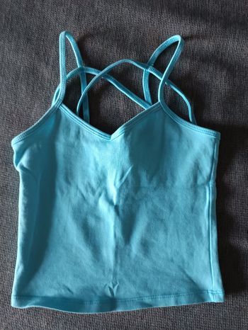 Débardeur crop-top Tally Weijl XXS turquoise très bon état