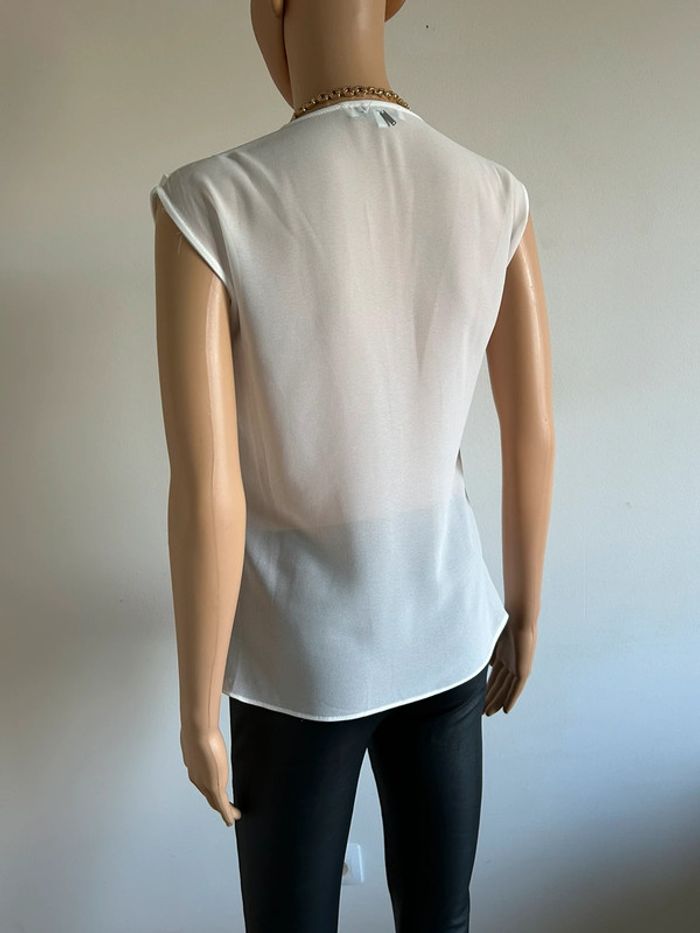 Blouse blanche sans manches Morgan taille 34 jamais portée - photo numéro 8