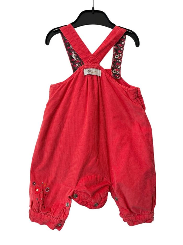 Salopette d’hiver en velours côtelé rose/corail - Orchestra 6 mois (67cm) - photo numéro 4