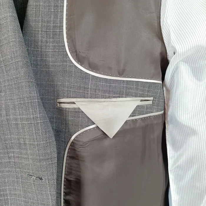 Veste Prince de Galles grise Wasa Reda - taille 52 A473 - photo numéro 14