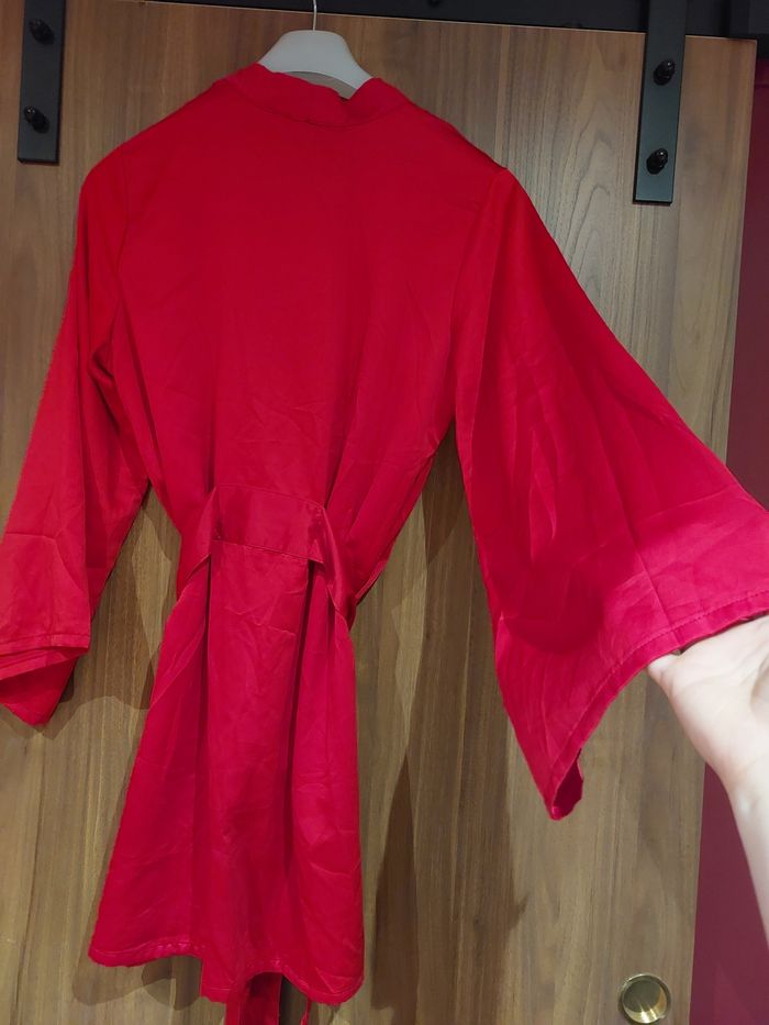 Kimono satin rouge - photo numéro 3