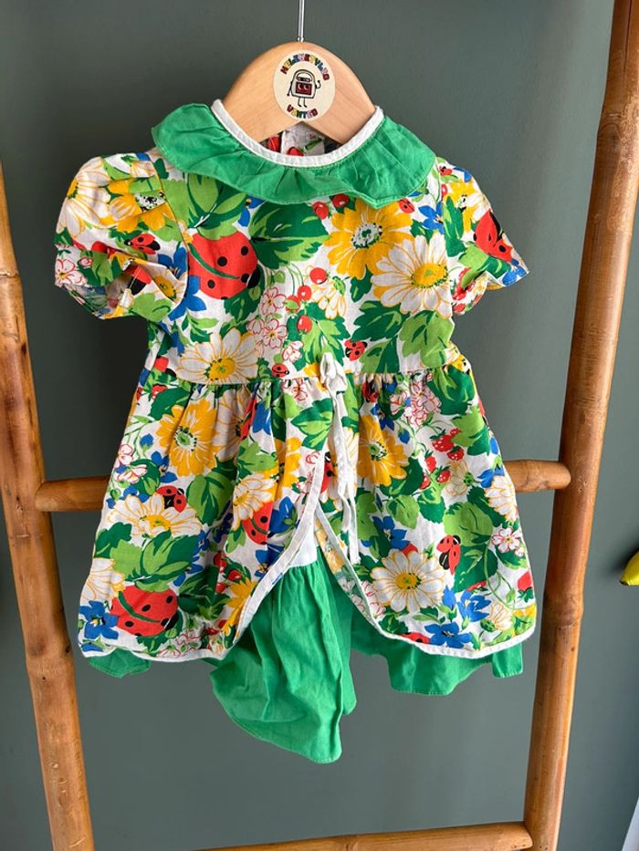 Robe à fleurs multicolores vintage 1A - photo numéro 2