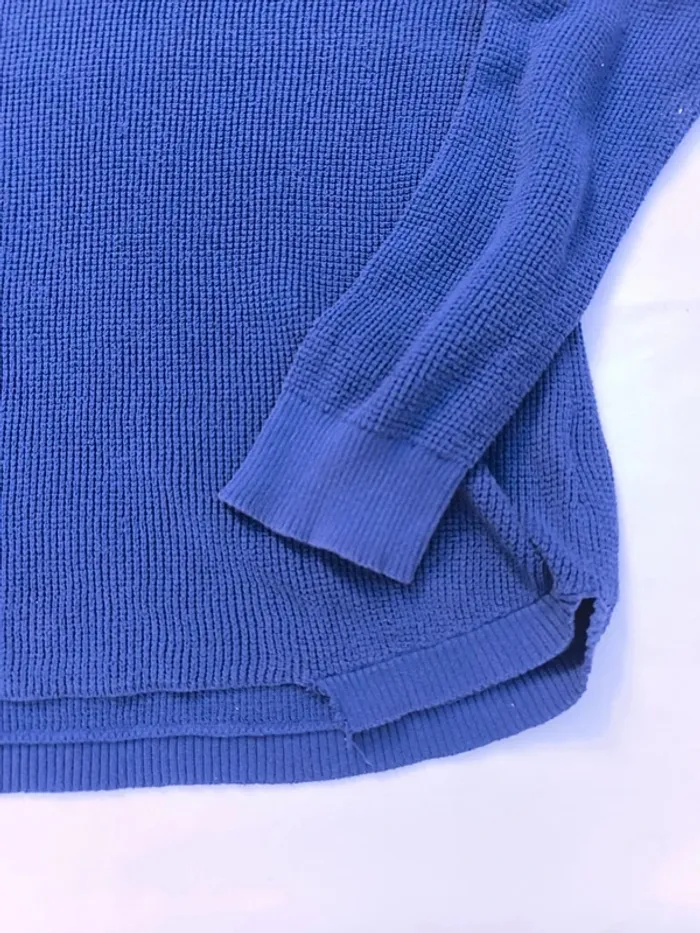 Pull bleu Ralph Lauren femme taille XL petit prix car découpé en bas - photo numéro 5