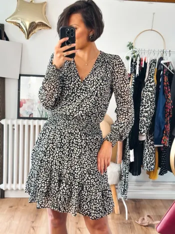 Robe Michael Kors noire et blanc cassé taille 36