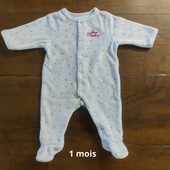 Pyjama fille velours 1 mois