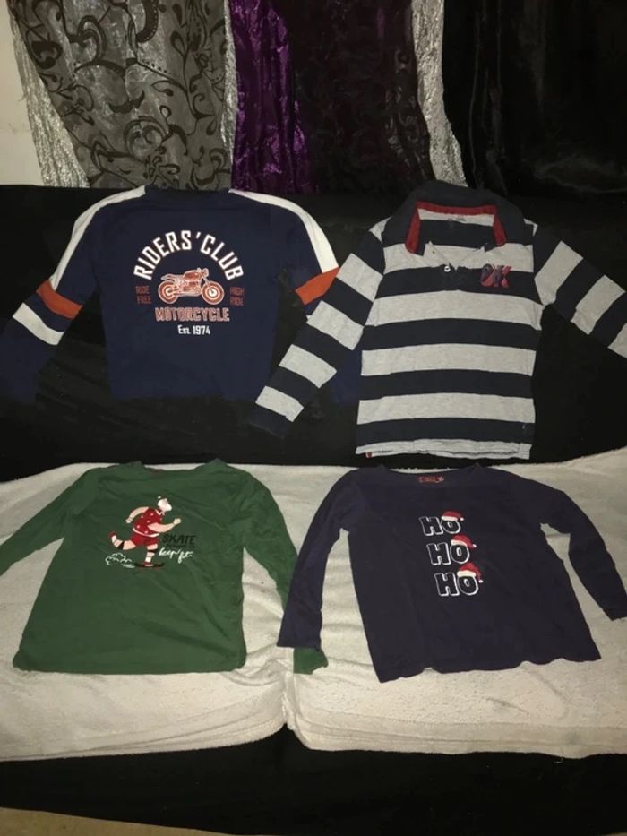 Lot de 4 Hauts garçon – taille 8 ans -diverses marque 4