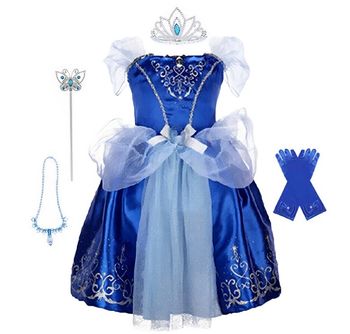 Déguisement robe princesse bleu marine et ces accessoires Taille 5-6ans