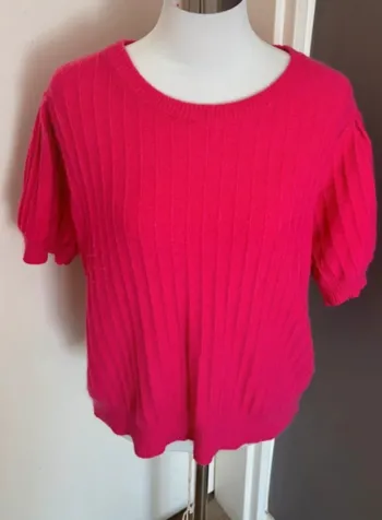 Frnch pull rose, Laine et cachemire. Femme, taille L/40.